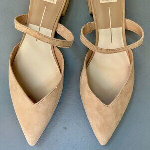 Dolce Vita Size 10 Nude Suede Pointed Toe Mule - New